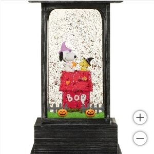 Snoopy & Woodstock Halloween Swirling Glitter Lantern Haunted House